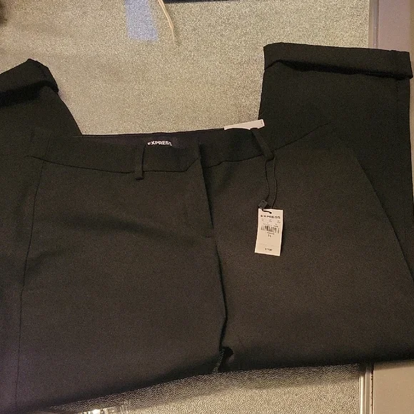 NWT EXPRESS Editor Black Women's Pants Size 6S Barely Boot Low Rise - Picture 2 of 7